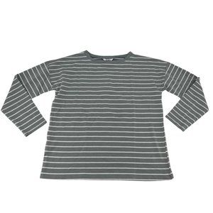 BB Dakota | Women's Long Sleeve Shirt | Grey | Stripes | Size Medium